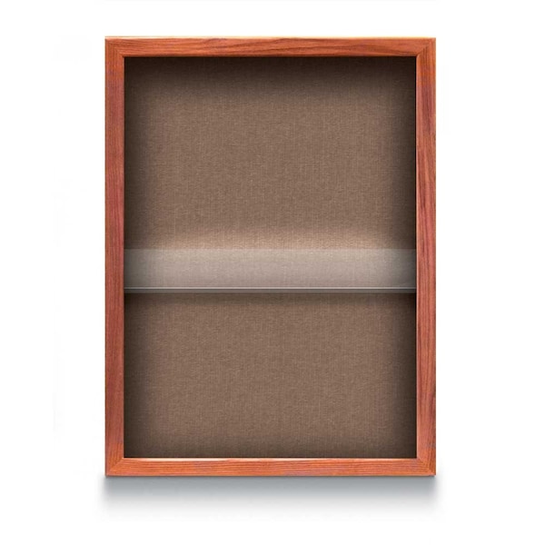 Indoor Enclosed Combo Board, 48"x36", Black Frame/Burgundy & Forbo